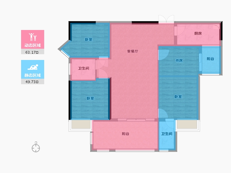 湖北省-十堰市-震洋贵府-101.52-户型库-动静分区