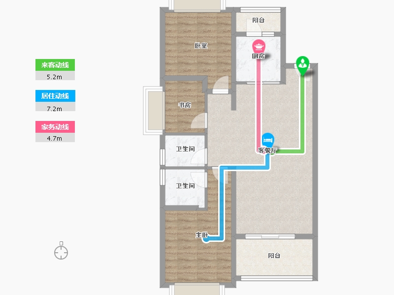 福建省-厦门市-永鸿南岸-86.01-户型库-动静线