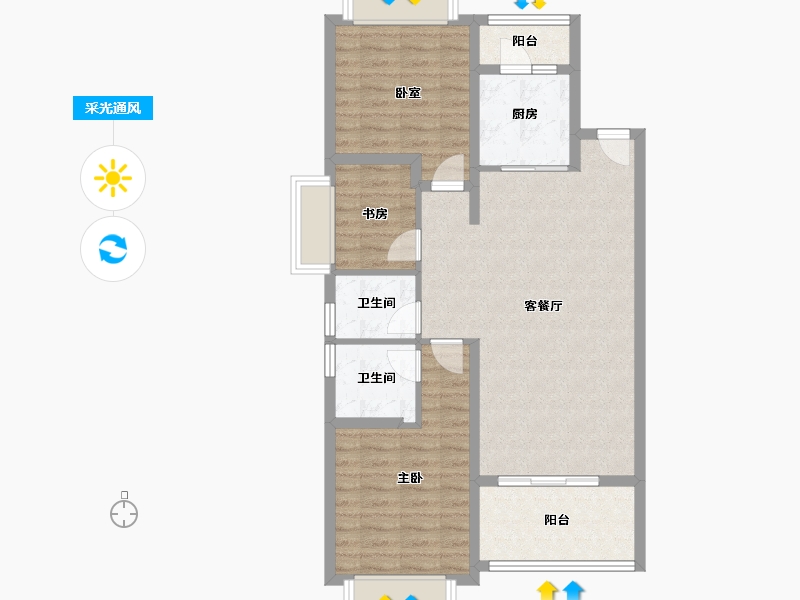 福建省-厦门市-永鸿南岸-86.01-户型库-采光通风