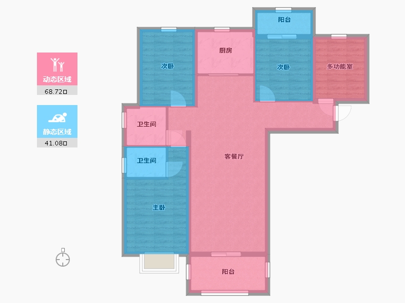 山东省-临沂市-嘉益香槟城-98.00-户型库-动静分区