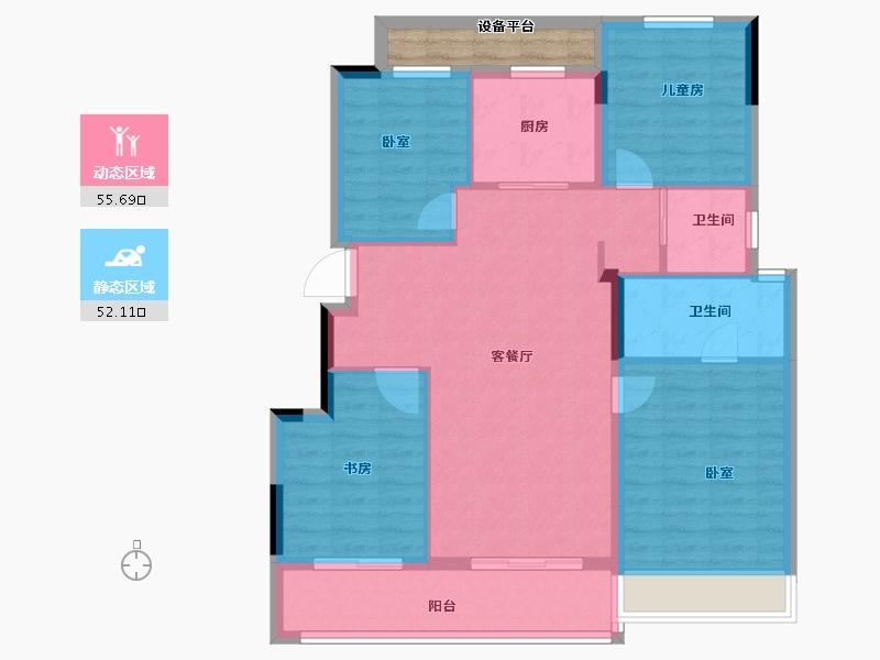 浙江省-绍兴市-宝能凤林府-101.00-户型库-动静分区