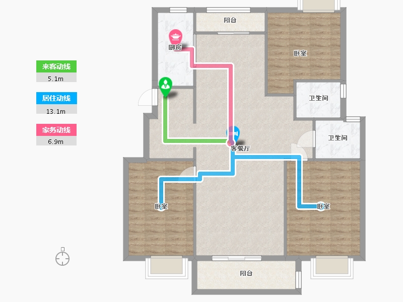 河南省-信阳市-世茂云玺-112.99-户型库-动静线