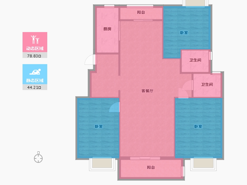 河南省-信阳市-世茂云玺-112.99-户型库-动静分区