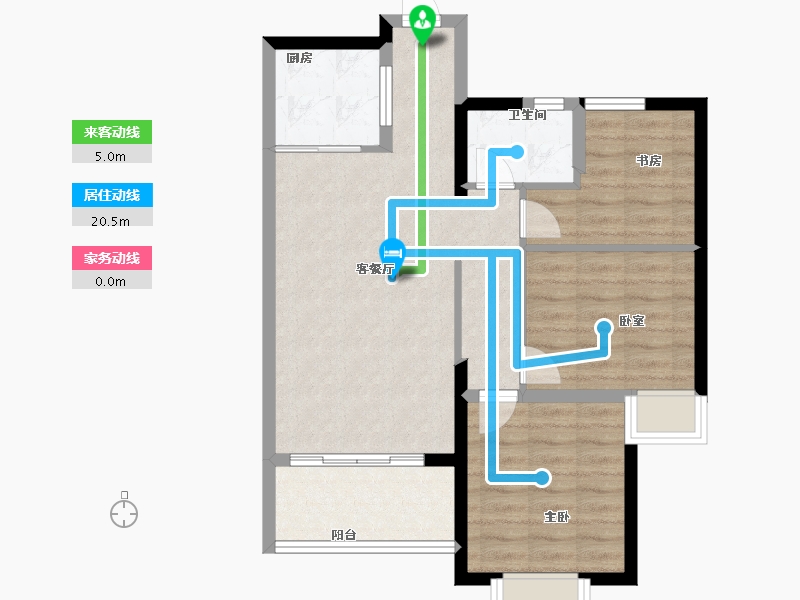 福建省-厦门市-永鸿南岸-71.00-户型库-动静线