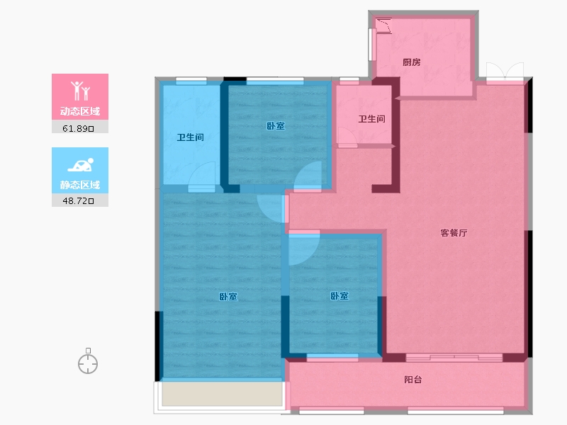 河南省-南阳市-名门中州府-98.10-户型库-动静分区