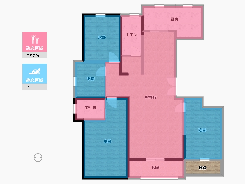 河北省-邢台市-天一湾-118.03-户型库-动静分区