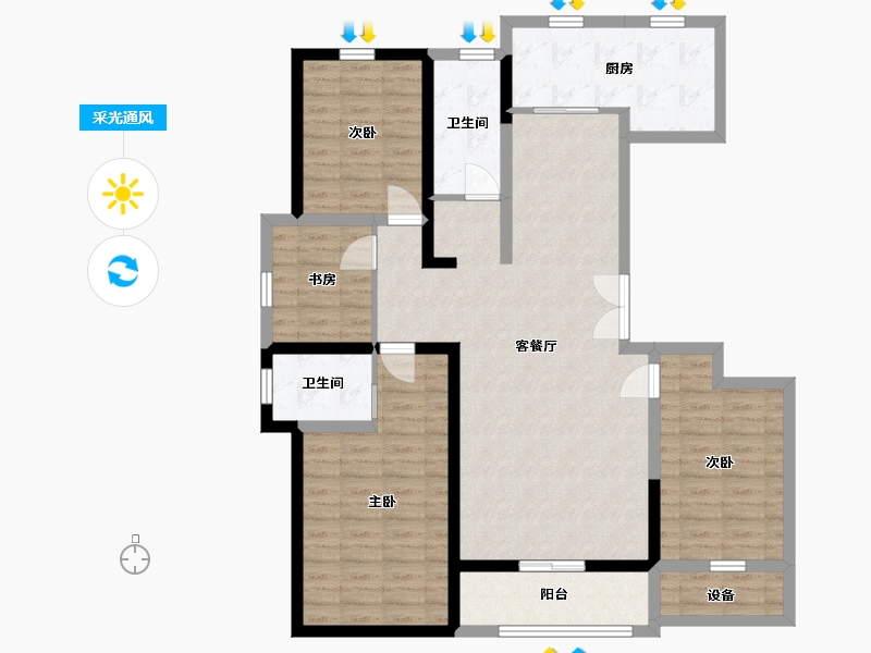 河北省-邢台市-天一湾-118.03-户型库-采光通风