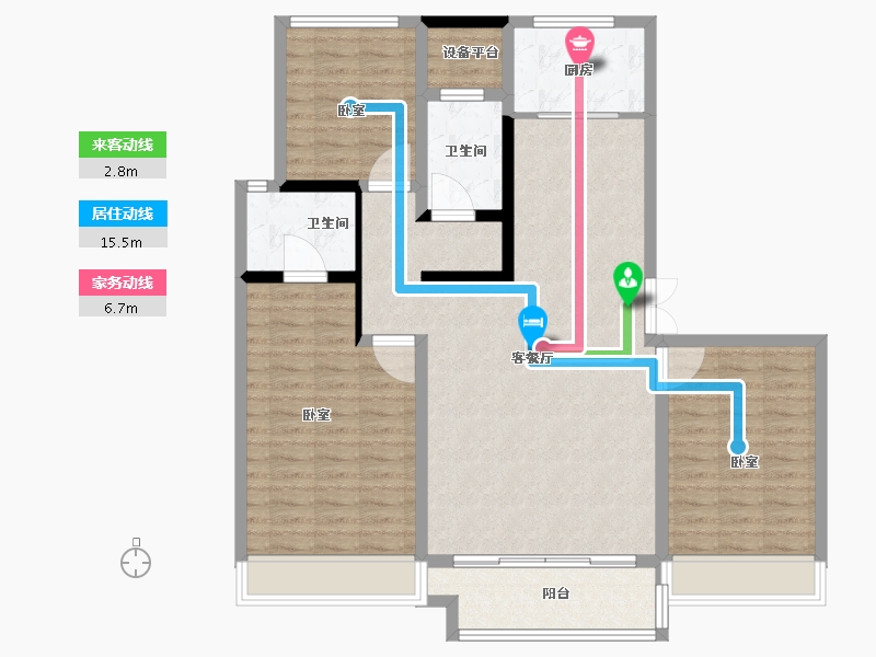 河南省-南阳市-金和苑-111.00-户型库-动静线