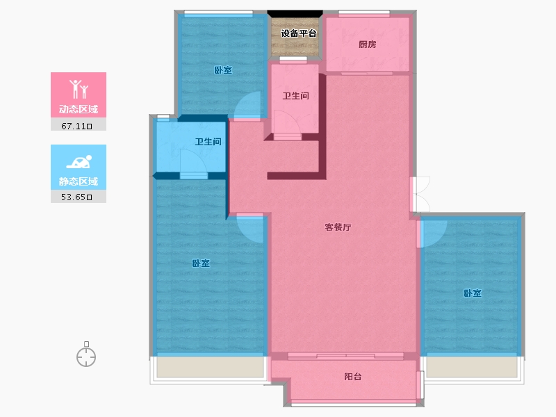 河南省-南阳市-金和苑-111.00-户型库-动静分区