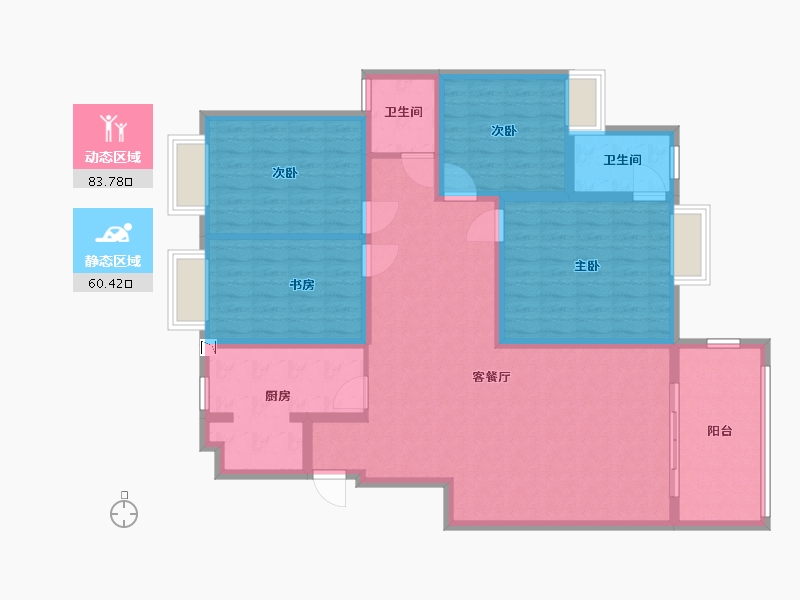 山东省-枣庄市-金鼎公寓-130.00-户型库-动静分区