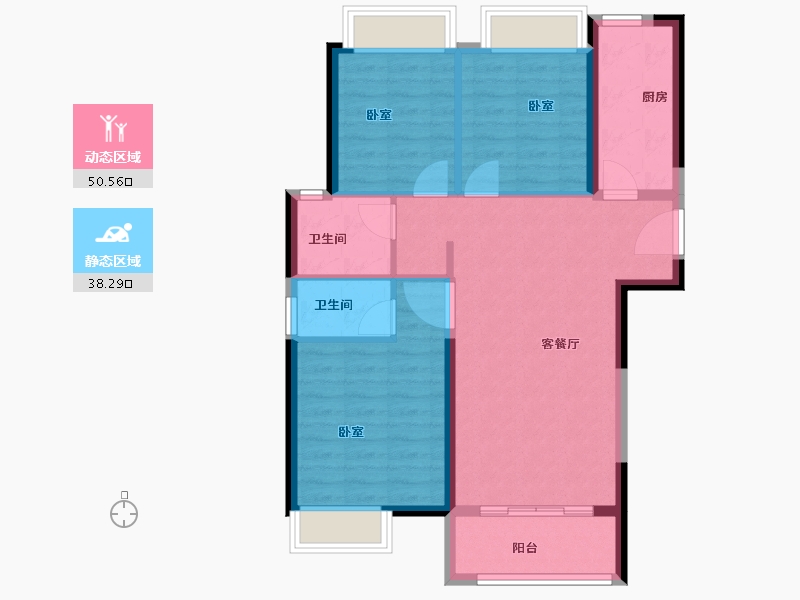 湖北省-武汉市-绿地大都会-80.00-户型库-动静分区