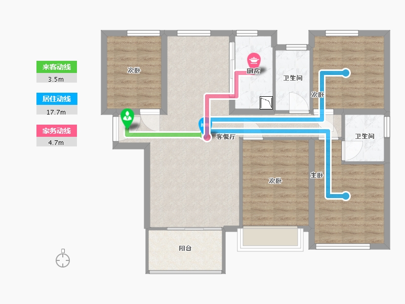 福建省-厦门市-保利世茂联发中骏中央公园-90.72-户型库-动静线