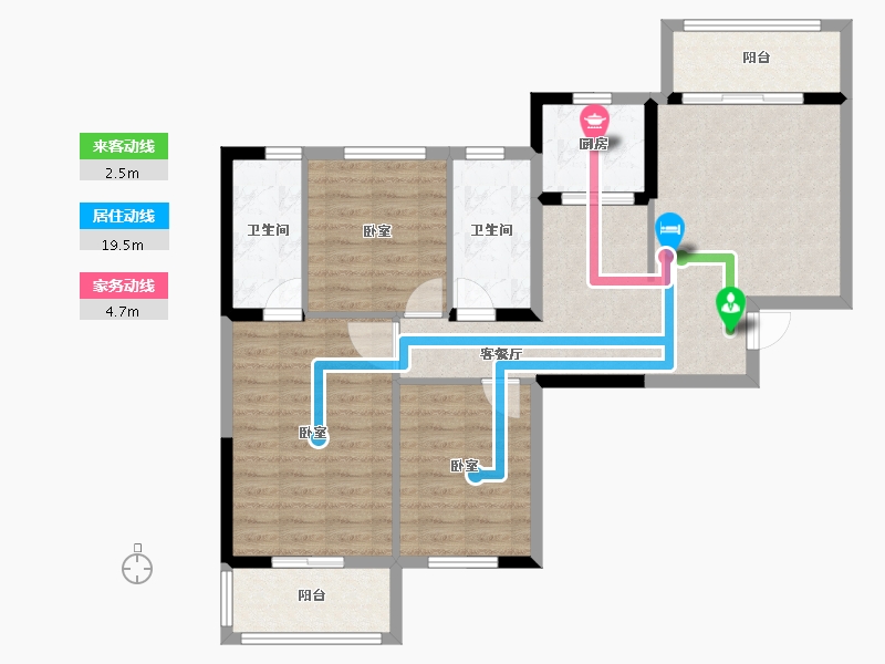 湖北省-孝感市-逸品尚東-89.04-户型库-动静线