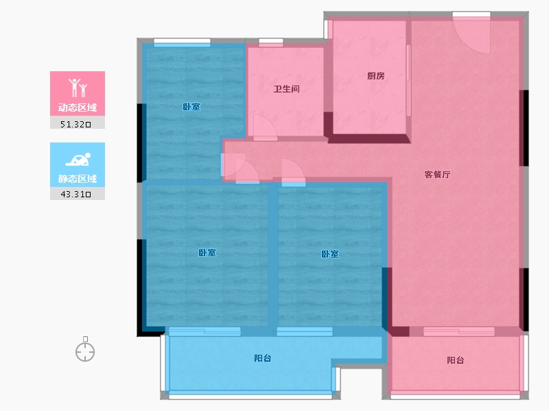 河南省-驻马店市-中亿金第-83.99-户型库-动静分区