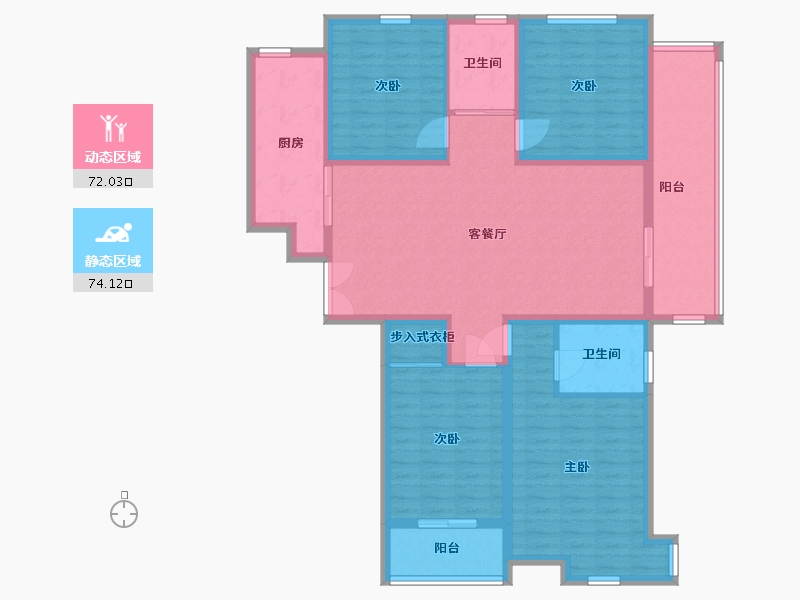 山东省-临沂市-中楷信·清水湾花园-131.00-户型库-动静分区