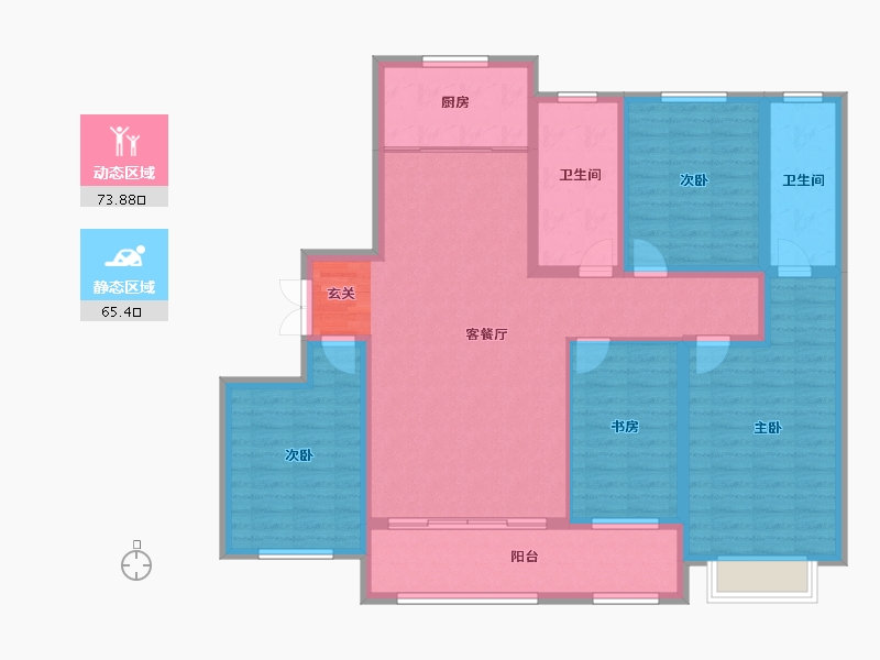 山东省-淄博市-天玺园-125.00-户型库-动静分区