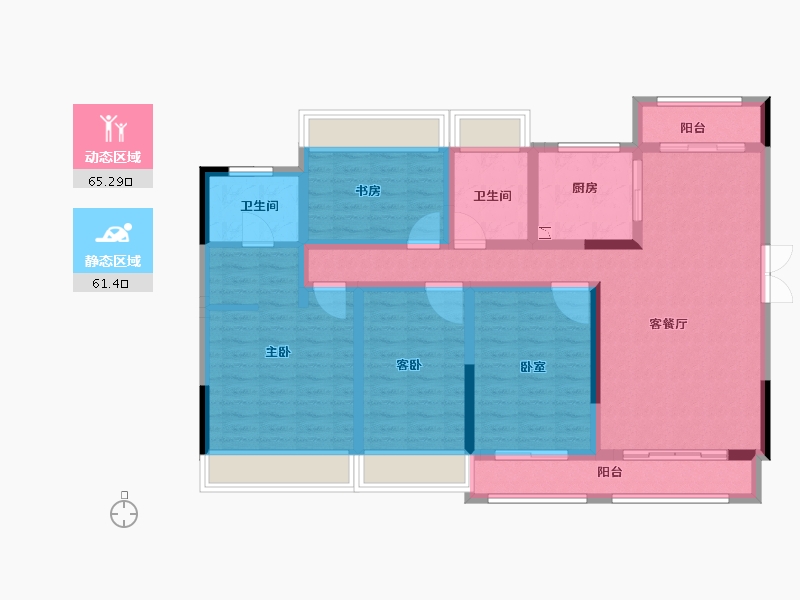 河南省-信阳市-信阳美好生活家园-111.99-户型库-动静分区