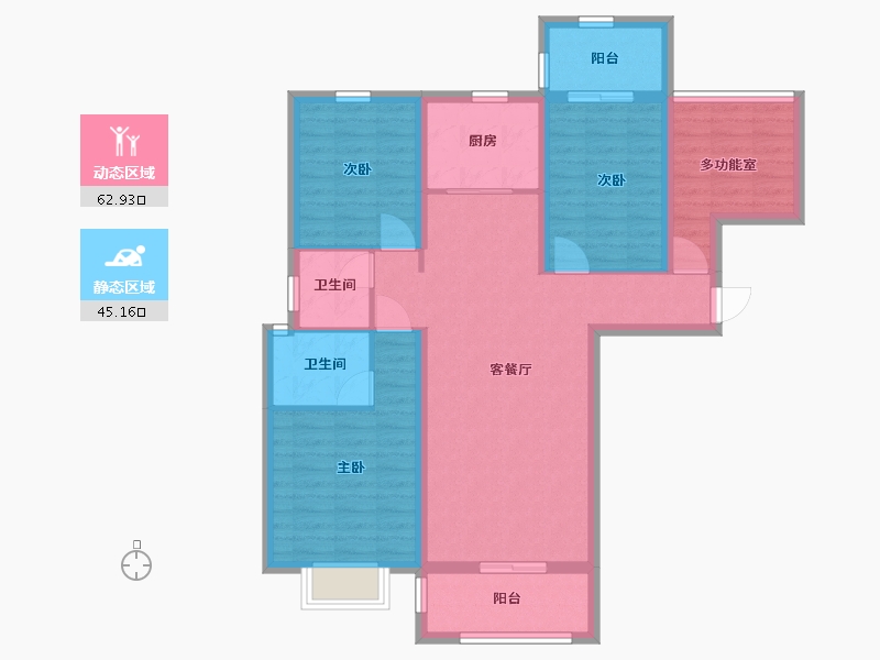 山东省-临沂市-嘉益香槟城-96.20-户型库-动静分区