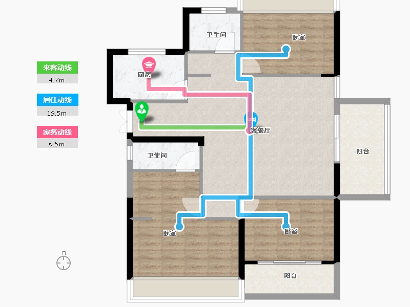 湖北省-黄冈市-鑫龙欣海中央公馆-98.00-户型库-动静线