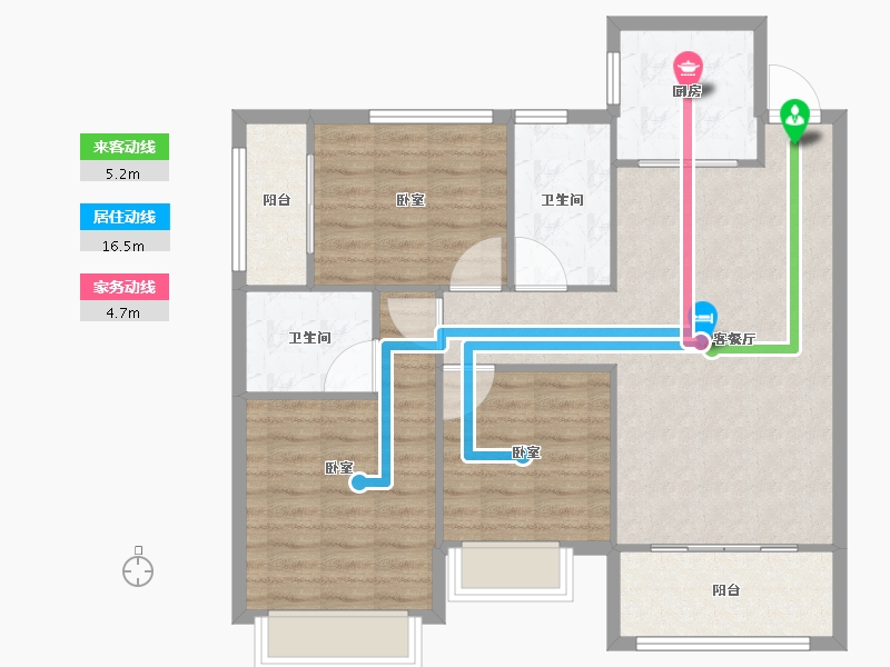 湖南省-株洲市-臻品仙岭居-94.00-户型库-动静线