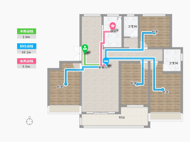 河南省-南阳市-名门中州府-141.31-户型库-动静线