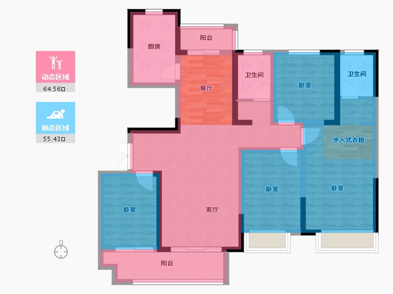 河南省-周口市-龙邦·华府-106.00-户型库-动静分区