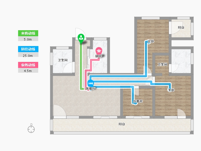 福建省-厦门市-融创东麓-102.00-户型库-动静线