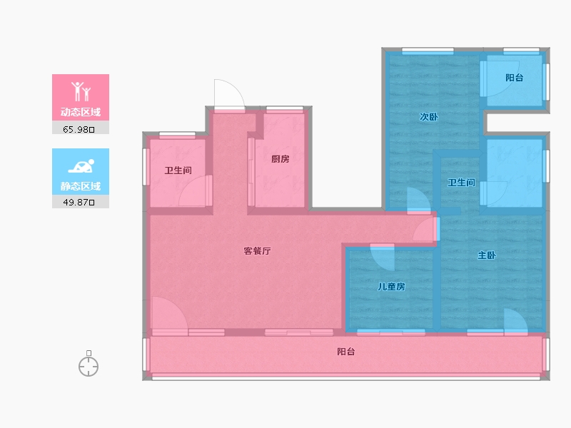 福建省-厦门市-融创东麓-102.00-户型库-动静分区