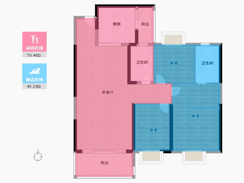 山东省-济宁市-济宁恒大御峰-104.00-户型库-动静分区