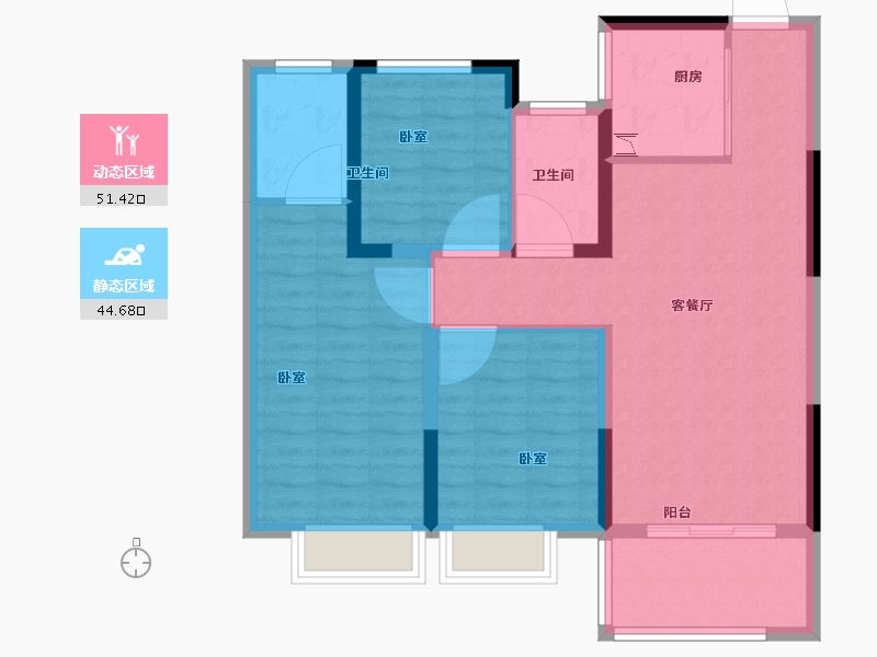 河南省-南阳市-东青紫郡-86.01-户型库-动静分区