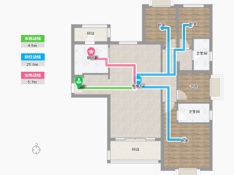 山东省-济宁市-济宁恒大御峰-101.37-户型库-动静线