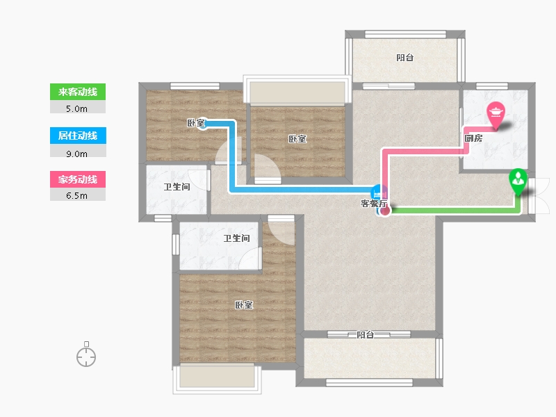 河南省-南阳市-新旭·京华府【南苑】-100.21-户型库-动静线