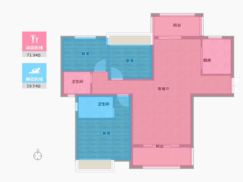 河南省-南阳市-新旭·京华府【南苑】-100.21-户型库-动静分区