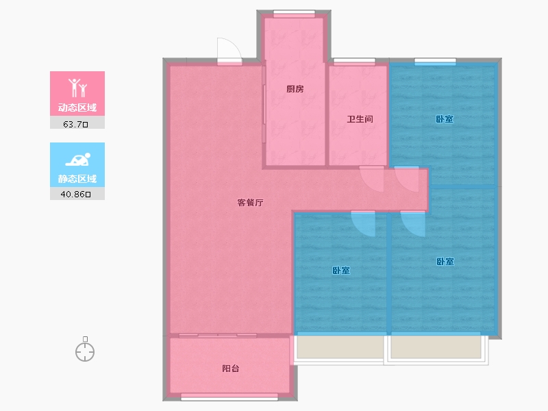 河南省-信阳市-幸福玫瑰园-96.21-户型库-动静分区