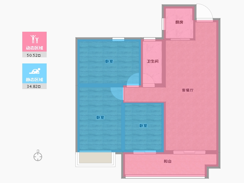 山东省-德州市-奥特莱斯·澜铂湾-75.79-户型库-动静分区