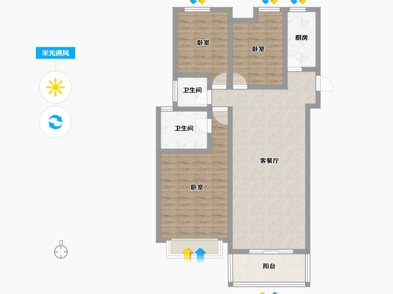 河南省-商丘市-海亚春天上苑-97.86-户型库-采光通风