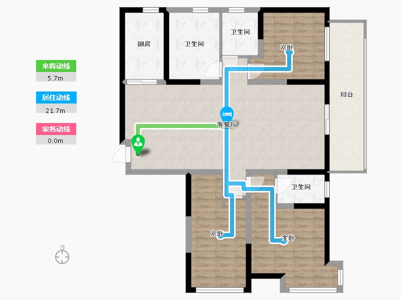 山东省-临沂市-中楷信·清水湾花园-123.03-户型库-动静线