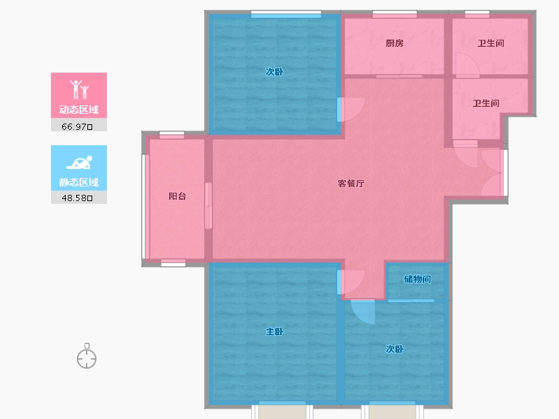 山东省-临沂市-中楷信·清水湾花园-104.01-户型库-动静分区