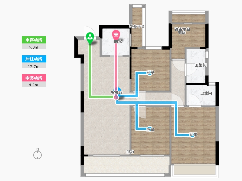 浙江省-温州市-新城瓯江湾-101.01-户型库-动静线