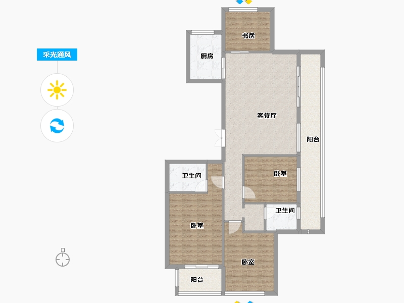 河南省-信阳市-桃李春风-113.99-户型库-采光通风