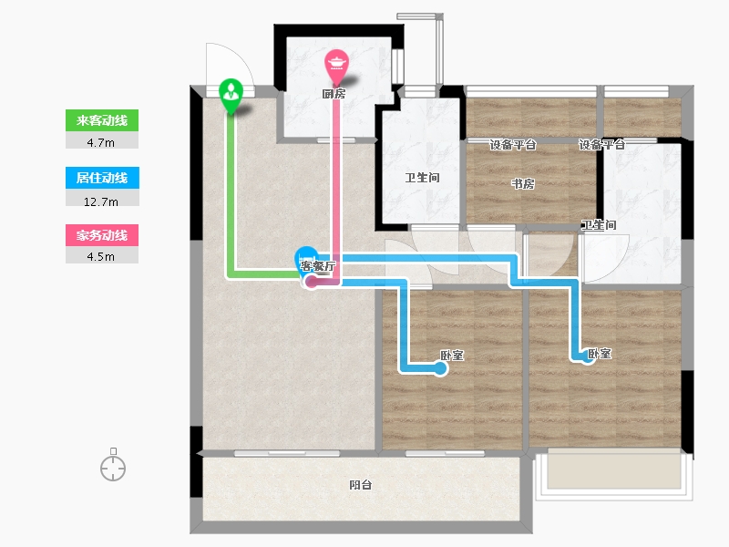 浙江省-温州市-新城瓯江湾-79.01-户型库-动静线