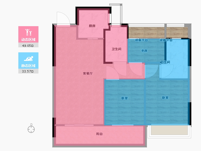 浙江省-温州市-新城瓯江湾-79.01-户型库-动静分区