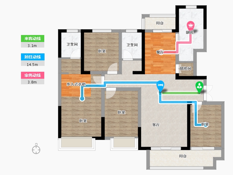 河南省-周口市-龙邦·华府-109.00-户型库-动静线