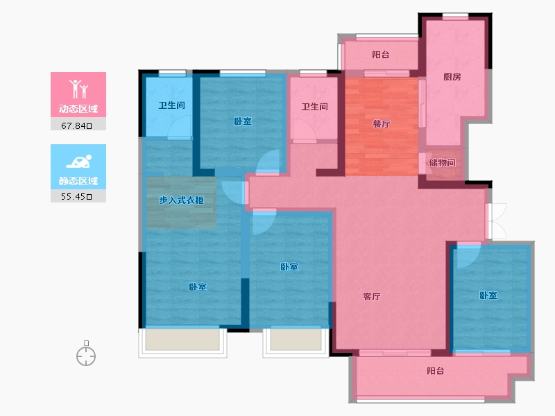 河南省-周口市-龙邦·华府-109.00-户型库-动静分区