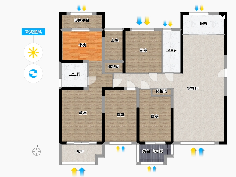 河南省-三门峡市-航科总部经济综合体-157.00-户型库-采光通风