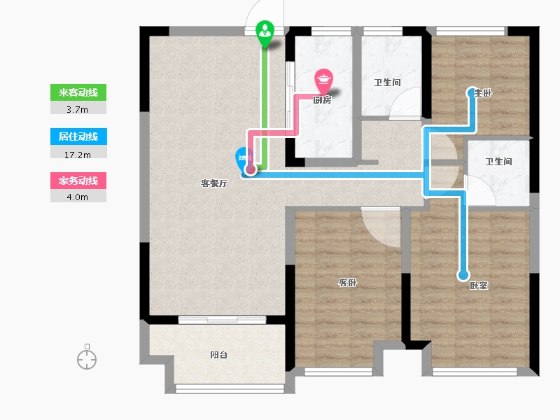 河南省-信阳市-佳和·熙岸-89.62-户型库-动静线