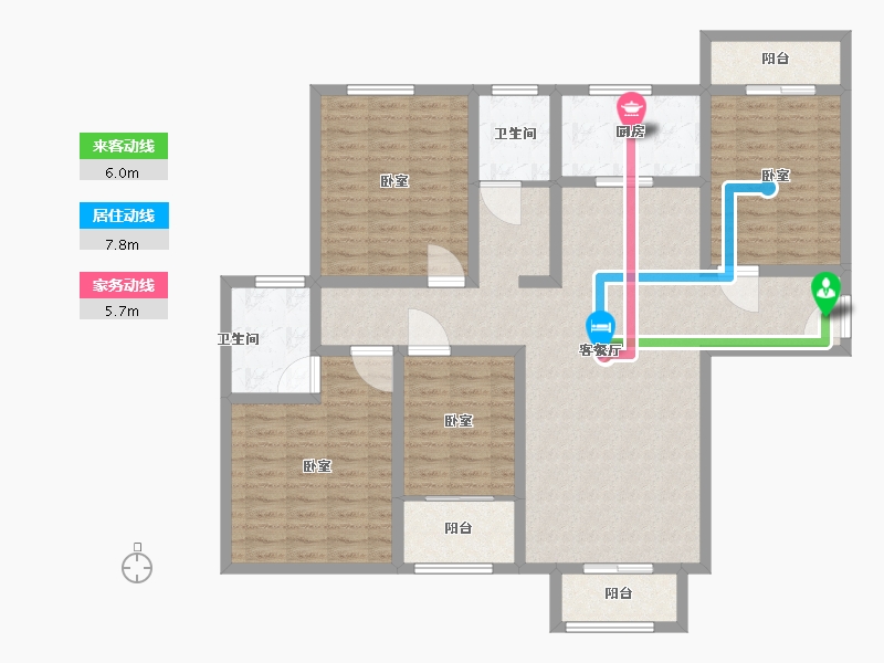 河南省-许昌市-颍河圣帝金苑-127.59-户型库-动静线