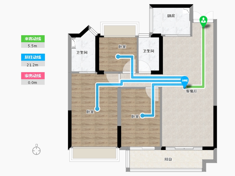 河南省-南阳市-领创滨河府-92.00-户型库-动静线