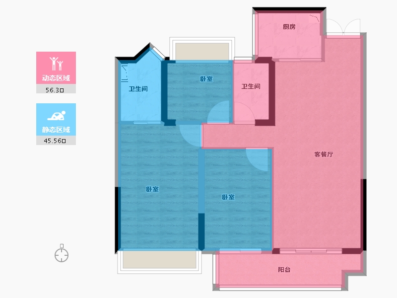 河南省-南阳市-领创滨河府-92.00-户型库-动静分区