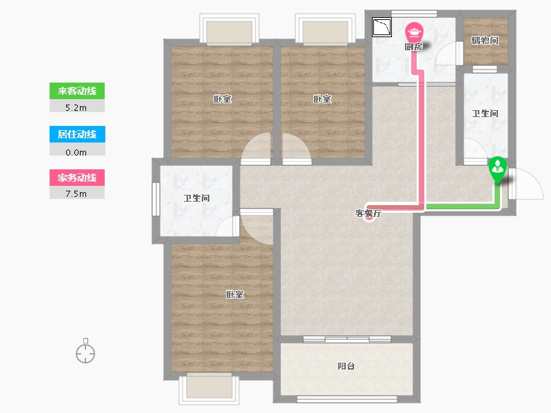 河南省-南阳市-宏江翡翠里-106.45-户型库-动静线